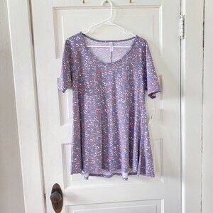 LULAROE NWT Short Sleeve Pattern Perfect T Women's Size Small